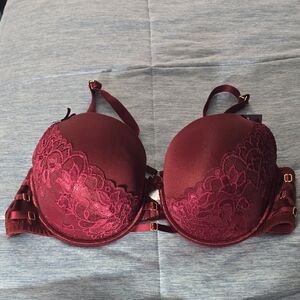 Cacique Burgundy Lace Bra